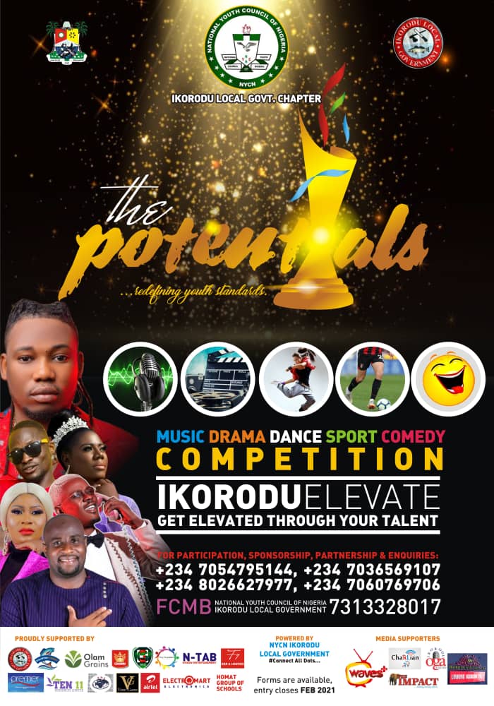 ‘THE POTENTIALS’ IKORODU ELEVATE ENTERTAINMENT COMPETITION STAGE ONE BEGINS MARCH 27TH ®™✓ INN Nigeria ©
