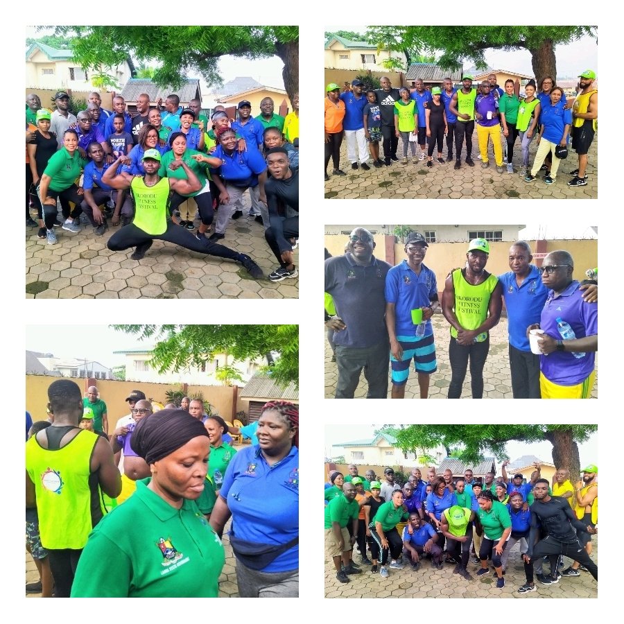 383h3bbb2nnnnn3204215571615316551 'Sweat to the pants', A phrase used to characterise the strict exercise session induced by organisers of Ikorodu fitness festival on members of the Lagos state public service club Ikorodu annex on the 2nd of July 2022.
In a 2hrs concentration that saw elderly folks entirely spent, IKFF coach and initiator, Odufeko Tolulope Emmanuel popularly known as Pukka, revamped the atmosphere of the aptitude expanse, pushing all groups, utilising the theme, 'No Pain, No Gain'.
Enforced to further hype the second edition of the biggest fitness festival in Ikorodu division, which is slated to happen on August 27th, Promoting longevity, healthy living and a sound mind was painted clearly.
Dr Waheed Ishola, State Director, National Orientation Agency (Lagos State Directorate), who appreciated Ikorodu Fitness Festival team for the pre-workout sensitisation, expressed that though they've been organising work-out sessions at the public service club Ikorodu annex, but had never encountered a round like IKFF.
"This is the first day I've sweated down to my pants, it has never happened before, all the muscles in my body are completely stretched and alive again!".
Like Mr Pukka said, 'No pain No Gain', majority of our inhabitants are now dormant, going about our different endeavours and ignoring the body system, the body needs physical exercise for sustainability, especially because we're not eating a balanced diet, a lot of junk foods are entry our body, opening doors to unforeseen diseases which exercise alone can handle".
"When we take out time to exercise our body, we'll spend less on hospital bills, my recommendation is for all to promote this style your fitness culture because it is virtually a solution to most of our health challenges, which also gives us longer life due to its measure of preventing afflictions".
During my youth days, I was a footballer who played up to the National challenge cup level, But as age creeps in, one has left those types of physical exercises, which has made my fitness practices soft and easy. I appreciate IKFF for the aerobics and exercise we did today, which am looking forward to more of" Dr Waheed expanded Furthermore, Nollywood Actor and Film producer, Yinka Quadri, pointed out that he entered the club about 3 years ago but has not been committed to a fitness exercise like IKFF.
"The session with Ikorodu fitness team is quite exceptional, it was a rigorous style of workout that got every one of us tugging our stamina. I must commend the organisers for deeming it fit to engage the pubic service club (Ikorodu annex)".
Everyone who cares about their health must come out on the 27th of August to participate in the 2nd edition of Ikorodu fitness festival, I'll be there and I want to encourage everyone to do the same" Yinka Quadri asserted