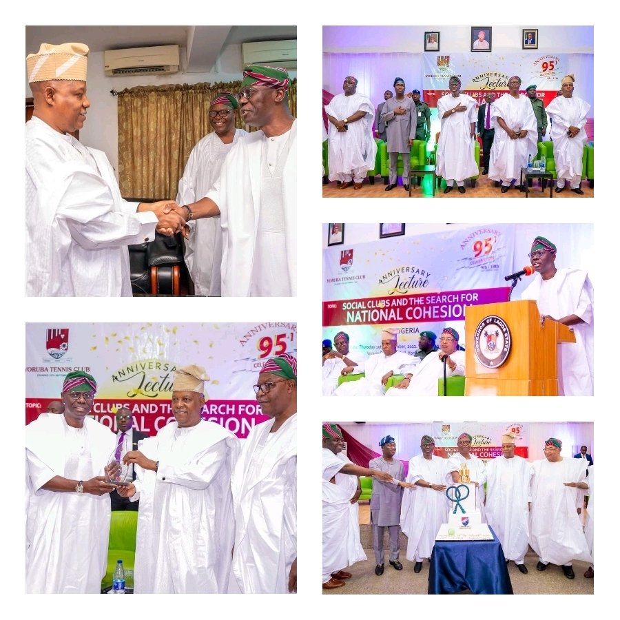 388383828j2jj5654633466132204470 Lagos State Governor, Mr. Babajide Sanwo-Olu, and vice presidential candidate of the All Progressives Congress (APC), Senator Kashim Shettima, on Thursday, said the APC National Leader and presidential candidate, Asiwaju Bola Tinubu is the most qualified with the capacity to lead Nigeria among all the presidential candidates contesting to succeed President Muhammadu Buhari in May 29, 2023.
Speaking during the 95+1 anniversary lecture of the Yoruba Tennis Club held at the club’s Greeting Hall in Lagos, Governor Sanwo-Olu and Shettima urged Nigerians to vote for capacity during the 2023 presidential elections and shun religious sentiments.
Governor Sanwo-Olu, who urged Nigerians not to allow religious division, especially with respect to the APC Muslim-Muslim joint ticket for the presidential poll, said electing the next President of Nigeria should be about leadership, character, audacity to think and ability to think deeply and solve problems.
He said: “There is nothing in the issue of a Muslim-Muslim Ticket. I am a Christian and my wife is a Christian but we know too well that it is not about religion. We have forgotten that in 2011 the Action Congress of Nigeria fielded Mallam Nuhu Ribadu and his vice presidential candidate, Mr. Fola Adeola in a Muslim-Muslim ticket. We did not see any problem at that time.
“But suddenly because there is a likelihood of this ticket (Tinubu-Shettima) emerging as a winner, people now want to divide us. We will say no because that is not who we are. It is about leadership. It is about character. It is about the audacity to think. It is about the ability to be able to think deeply and solve problems.
“We do not want to despise other candidates. We all know too well what their antecedents are. We all know too what their credentials are. But we know that as a nation, we need a strong launch pad. We need to think out of the box and be able to put our best foot forward.
“I want to thank the leadership of the Yoruba Tennis Club again for making the right choice by inviting Senator Kashim Shettima to deliver the anniversary lecture. We are celebrating 96 years now and let it be on record that by 2026 during our centenary celebration, by the grace of God, we will have Asiwaju Bola Ahmed Tinubu coming here to celebrate with us as President on our centenary and of course by your grace and your support, I will still remain as your 15th Governor, coming here and celebrate in four years time and all of you will be here.”
Governor Sanwo-Olu also charged Yoruba people and residents of Lagos State to work toward the emergence of Asiwaju Tinubu as the next President of Nigeria. “We deserve to produce the next president. In Lagos we deserve it. Lagos requires it and it would be by the grace of God a bigger, better and stronger nation and state that all of you would be truly proud of to have been part of,” he said.
In his address, Senator Kashim titled, “Social Club and the search for a national cohesion in Nigeria,” described Asiwaju Bola Tinubu as an excellent example of national cohesion.
Shettima, a former Governor of Borno State, said the Tinubu-Shettima ticket was dedicated to the building of a progressive and united country, that would allow for harnessing the very best that the country had to offer, adding that candidacy will rekindle the spirit of patriotism and draw on all the positive lessons from the commendable history of the Yoruba Tennis Club.
He said: “We have seen the emergence of Asiwaju Bola Ahmed Tinubu as the presidential candidate of the APC. We are convinced that the general political situation in Nigeria needs the competencies of a detribalized and committed Nigerian, like, ABAT (Tinubu), to re-ignite the requisite values that can help us rededicate ourselves and all Nigerians to collectively tackle the challenges of national cohesion.
“The 2023 general elections are just a few months away and Nigerians have a choice to make, in the determination of our destiny.
“In 2023, we need a Nigerian leader that has the humility and generosity of spirit of General Yakubu Gowon. We need a leader that has the commitment of Muhammadu Buhari.
''We need a leader that has the work ethic and broad-mindedness of an Olusegun Obasanjo. We need a leader that has the situational pragmatism and understanding of Nigeria's security, the maradonic skill of an Ibrahim Babangida.
''We need a leader with a vision and sense of responsibility and commitment and somebody who understands the nation like an Abdulsalami Abubakar and in our systemic circumstances, we need a leader with a dose of the hospitality of a Sani Abacha.
''We need a leader with the intellectual acumen, with the action to catapult this nation to a higher pedestrian. We need a leader who is not bound by regional or religious sentiment.
''We need a leader that has established such records of excellence and commitment to good governance. There is no one, with all due respect, that fits this than Asiwaju Bola Ahmed Tinubu.'' Shettima also commended Yoruba Tennis Club’s leadership and members for sustaining one of the foremost social clubs in Nigeria in the last 96 years.
“We must get our politics right, in the same patriotic manner that the Founding Fathers of the Yoruba Tennis Club, and their successors, got it right, and have kept it going for 96 years. Social clubs play a vital role in the process of national cohesion.
“Inadvertently, you (Yoruba Tennis Club) have taught the lesson of brotherhood and enduring legacy having survived all the challenges of the past 96 years. This statement of success and continuity is a lesson we must take on board if we are to build a great country,” he said. In his address, the Chairman of the Yoruba Tennis Club, Chief Babajide Damazio, said the club since its existence in 1926 has witnessed many seasons of bloom and gloom, and therefore enjoined members to continuously celebrate the essence of their togetherness.