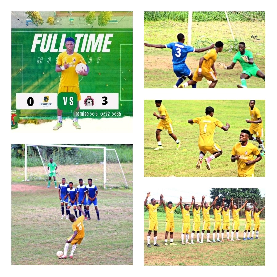 BIGMATCH: TCCG FC (OMAJEMU BOYS) BEATS FIRST BANK FC 3 – 0, INCREASE POSITION IN DIVISION ONE LEAGUE TABLE ®™√ INN Nigeria ©