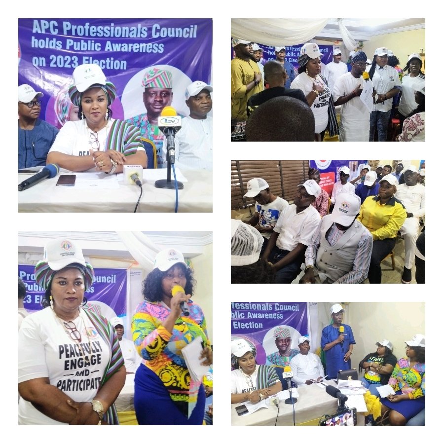 APC PROFESSIONAL COUNCIL HOLDS AWARENESS BRIEF ON PEACEFUL POLITICAL ENGAGEMENT & PARTICIPATION IN LAGOS ®™√ INN Nigeria ©