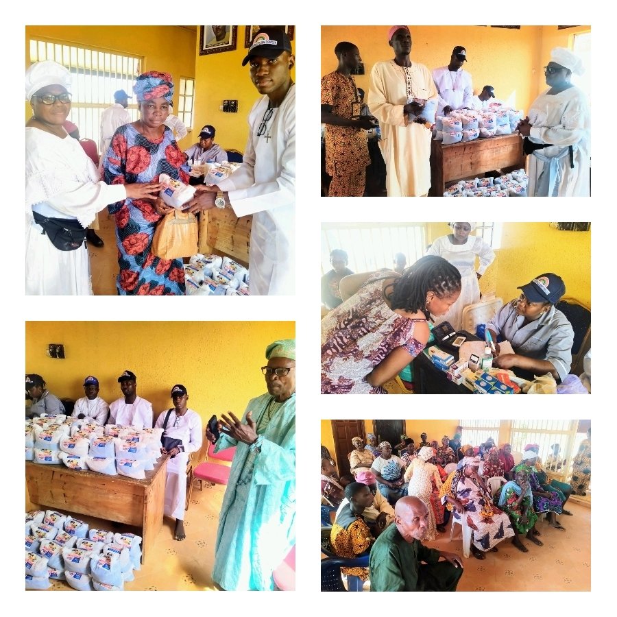 ANN FATUSIN FOUNDATION SUPPORT OVER 50 ELDERLY INDIVIDUALS IN IGBOGBO WITH FREE MEDICAL CHECK-UPS, DRUGS, WELFARE PACKAGES ®™√ INN Nigeria ©