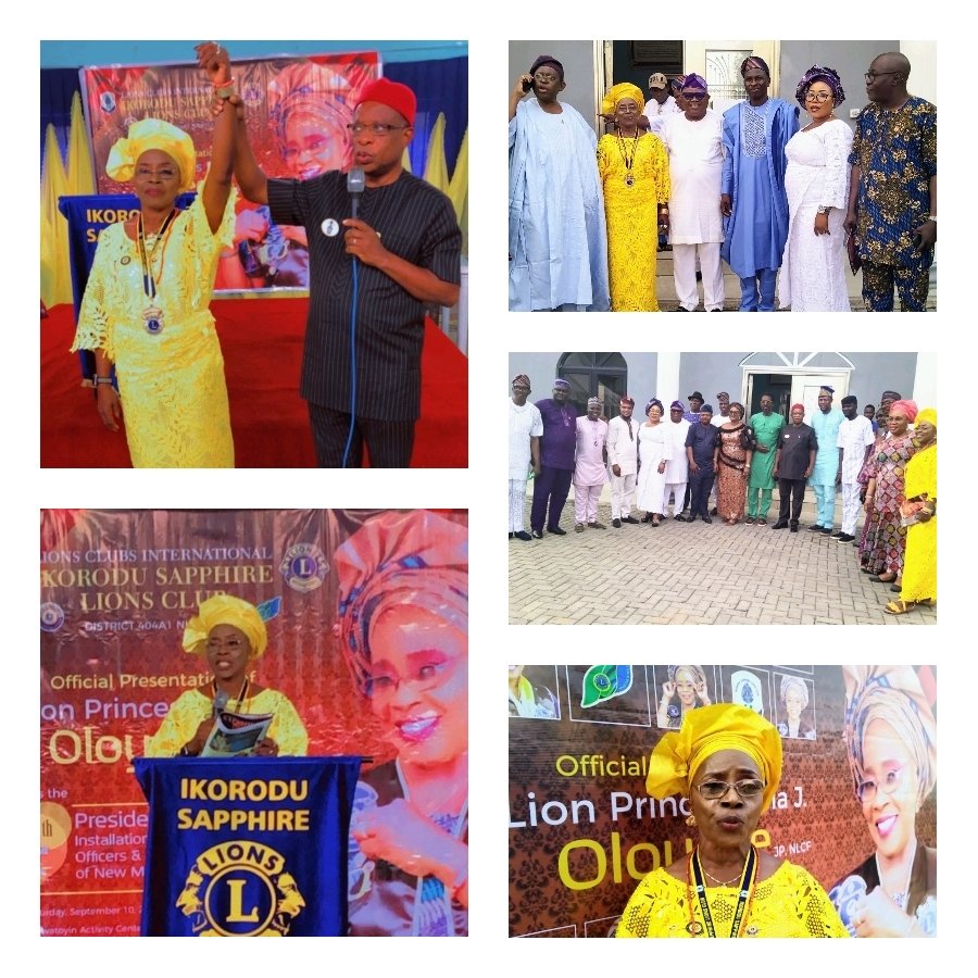 LION PRINCESS BOLA JOSEPHINE OLOYEDE BECOMES 4TH PRESIDENT OF IKORODU SAPPHIRE LIONS CLUB ®™√ INN Nigeria ©